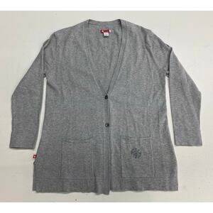 Women Oobe Chickfila cotton cashmere lightweight employee cardigan sweater, XS